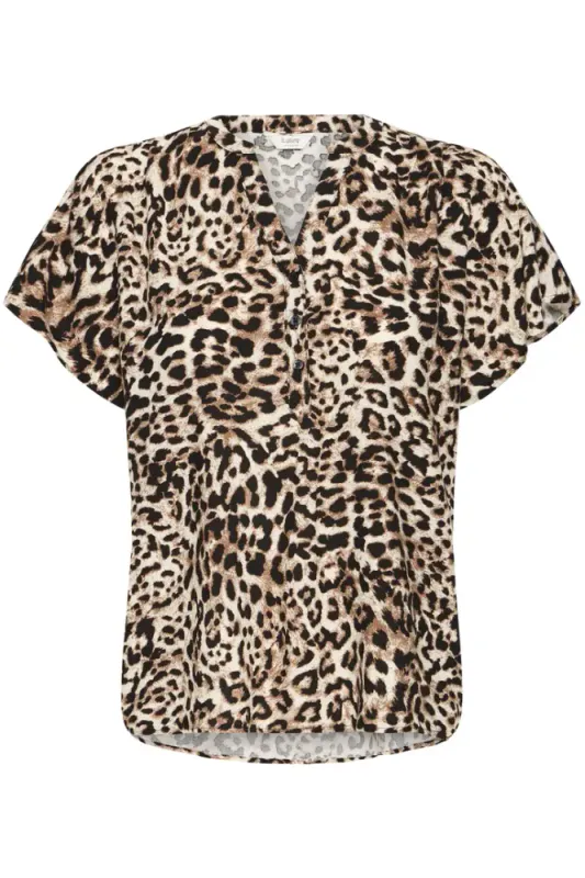 Hovedbilde BYMmjoella V-neck Top 20816529 - Birch Leopard 204522