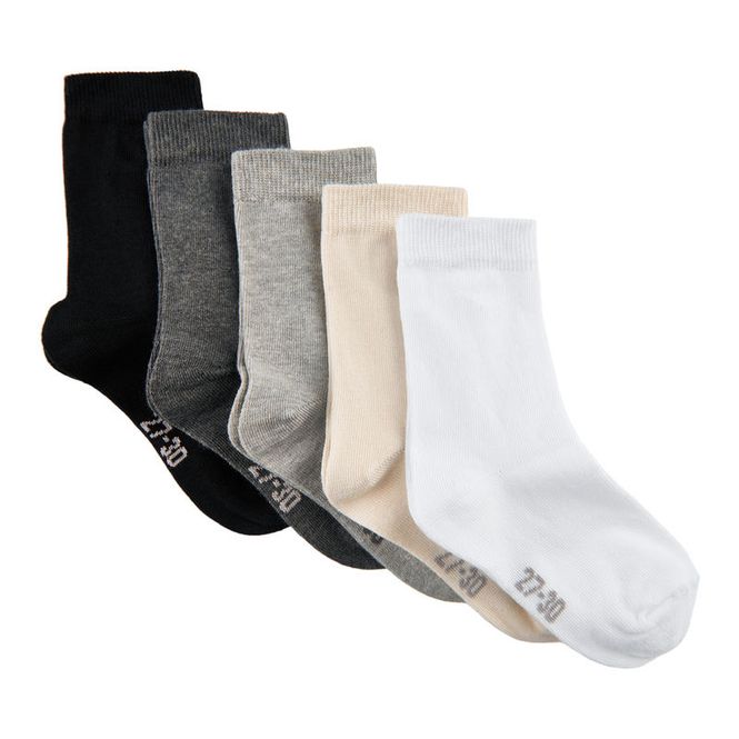 Hovedbilde MINYMO 5pk Basic Sokker - White/Black Mix 100 ...