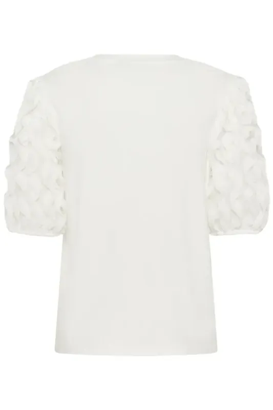 Hovedbilde KALinda Frill T-shirt 10511006 - Chalk 110602
