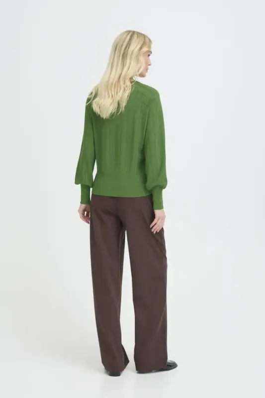 BYMMorla Pointelle Jumper 20819180 - Artichoke Green 180125