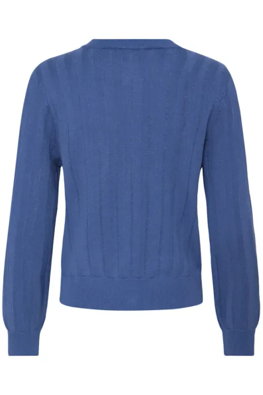 BYMMorla Pointelle Cardigan 2 - Bright Cobalt 194037
