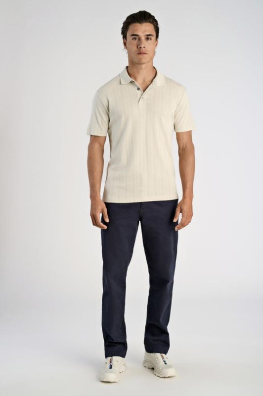 Hovedbilde Lindbergh Jacquard Polo Shirt 30-404115 - Light Stone