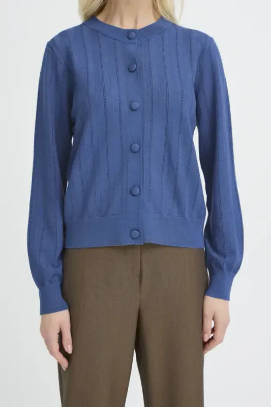 BYMMorla Pointelle Cardigan 2 - Bright Cobalt 194037
