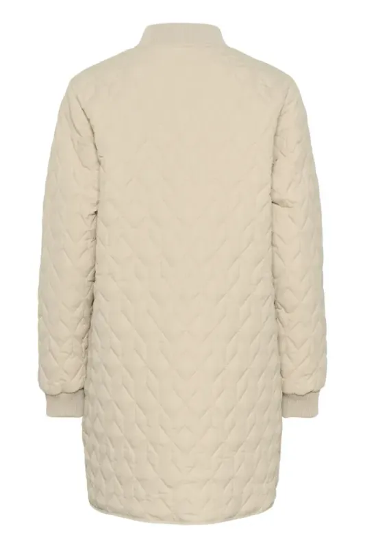 Hovedbilde KALelia Long Quilt Jacket 10511125 - Feather Grey 151305