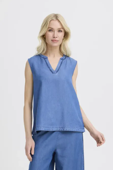 Hovedbilde BYKosmo Top 20818794 - Mid Blue Denim 200461