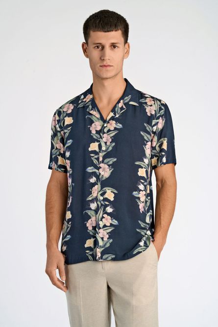 Hovedbilde Lindbergh Resort Shirt 30-203747 - Navy/Flowers