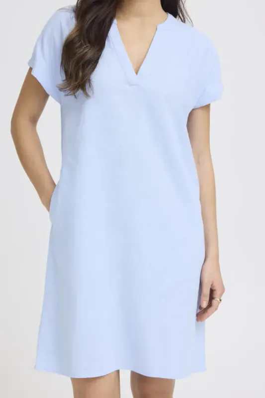 Byfalakka V-neck Dress 20811336 - Windsurfer Blue 154031
