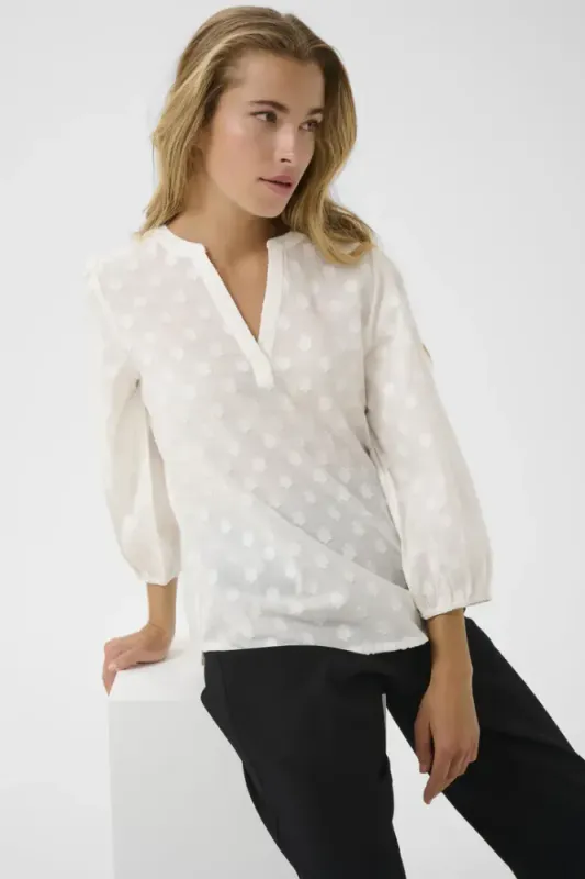 Hovedbilde Kaenya blouse 3/4 10510755 - 110602 chalk