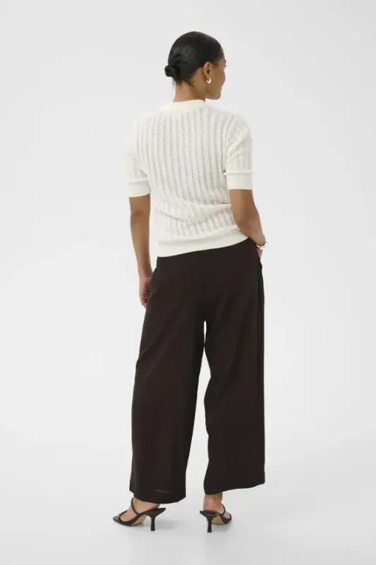 KAMilia Cropped Wide Pants 10509666 - Black Coffey 191111